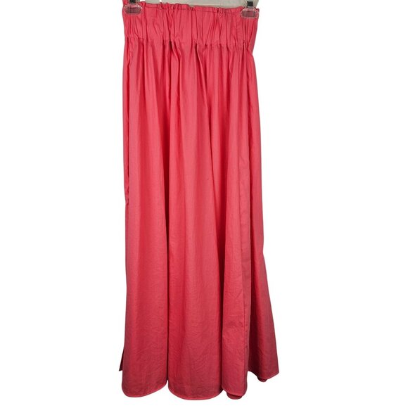 Boho Chic Island Resort Romantic Feminine Silhouette Maxi Skirt Coral Pink XS - Picture 1 of 11